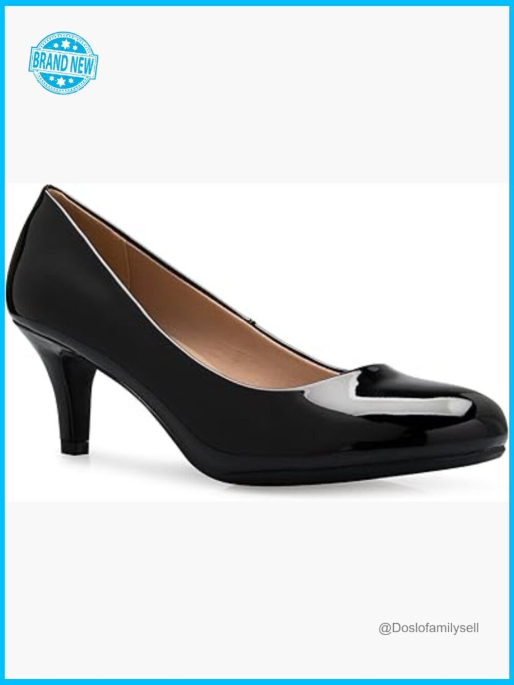 Classic Kitten Heel Pump Stiletto Dress Shoes Closed Toe Mid Heel Party